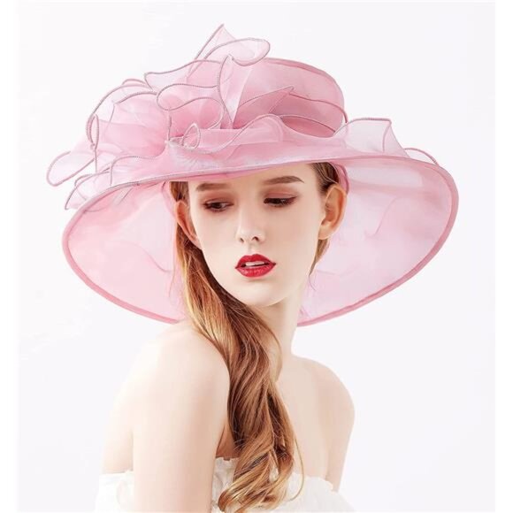 Women\'s Kentucky Hat Wide Brim Pink5 main image 5